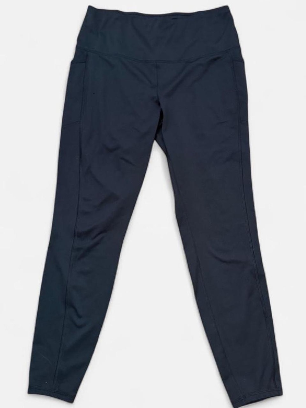RBX Black High-Waist Athletic Leggings W/ Side Pockets (M)